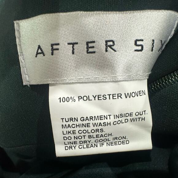 After Six Halter Neck Charmeuse & Crepe Gown Sleeveless in Evergreen Size 10 NWT - Picture 11 of 12